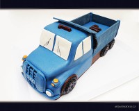Marcipánový modelovaný 3D dort.